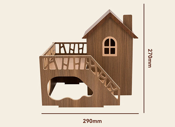 Forest Series Wooden Hamster Hideout & Climbing Platform