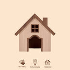 Rustic Series Wooden Hamster Hideout & Platform