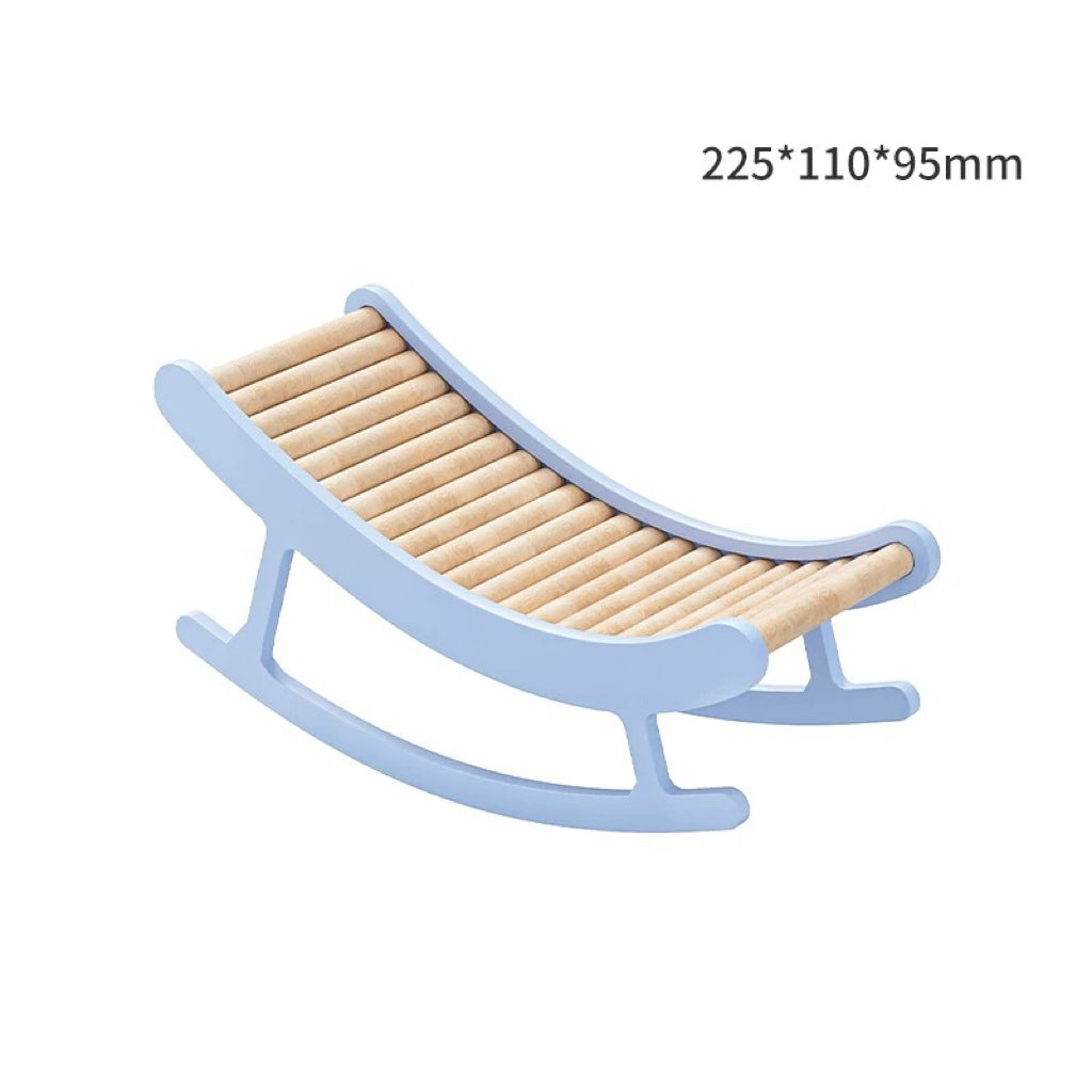 Wooden Hamster Rocking Chair & Bridge