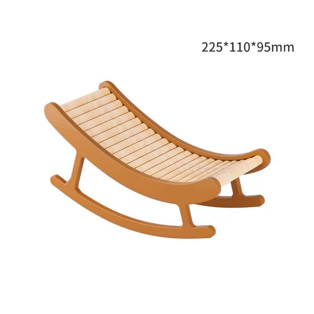 Wooden Hamster Rocking Chair & Bridge