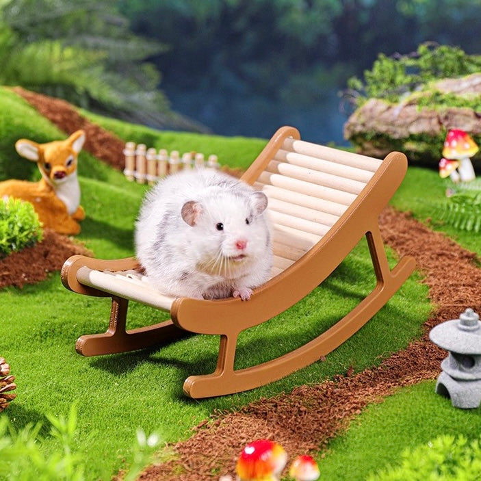 Natural Wood Hamster Toy