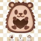 Hedgehog Series Wooden Hamster Hideout