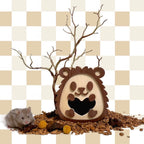 Natural wood large space hamster hideout