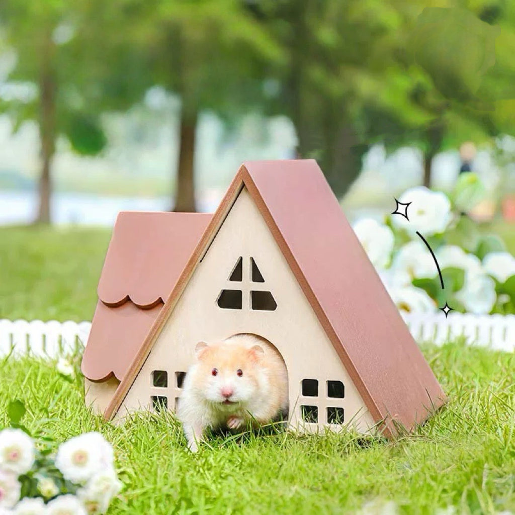 Rustic Cottage Series Wooden Hamster Hideout
