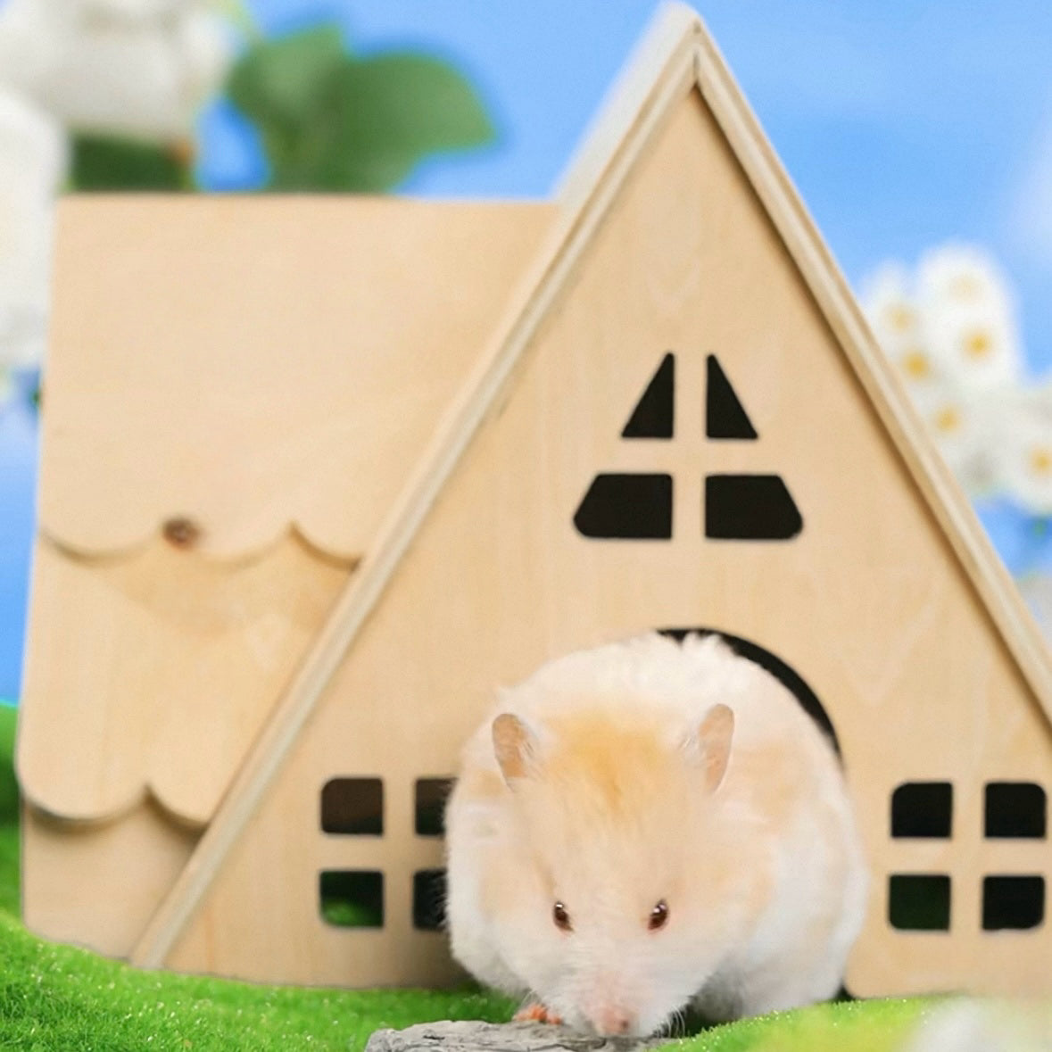Rustic Cottage Series Wooden Hamster Hideout