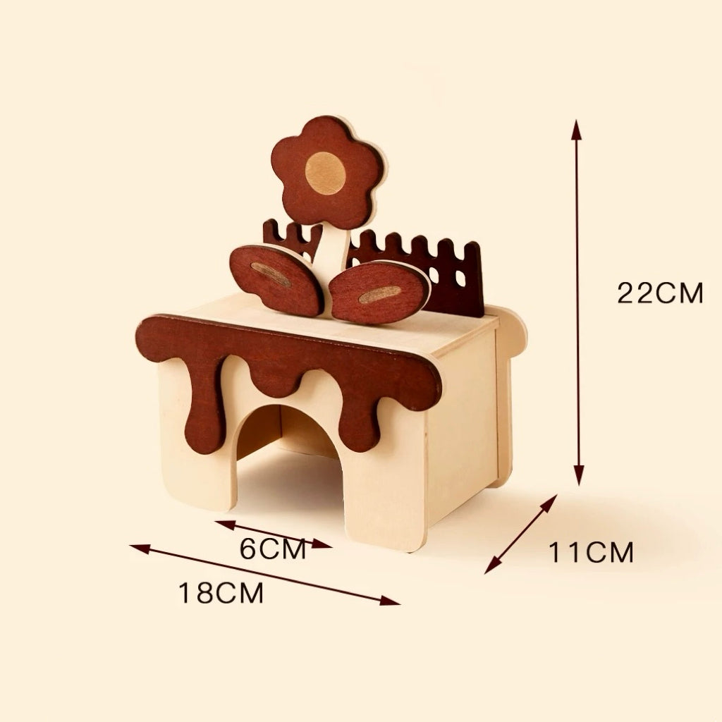 Flower Series Wooden Hamster Platform & Hideout