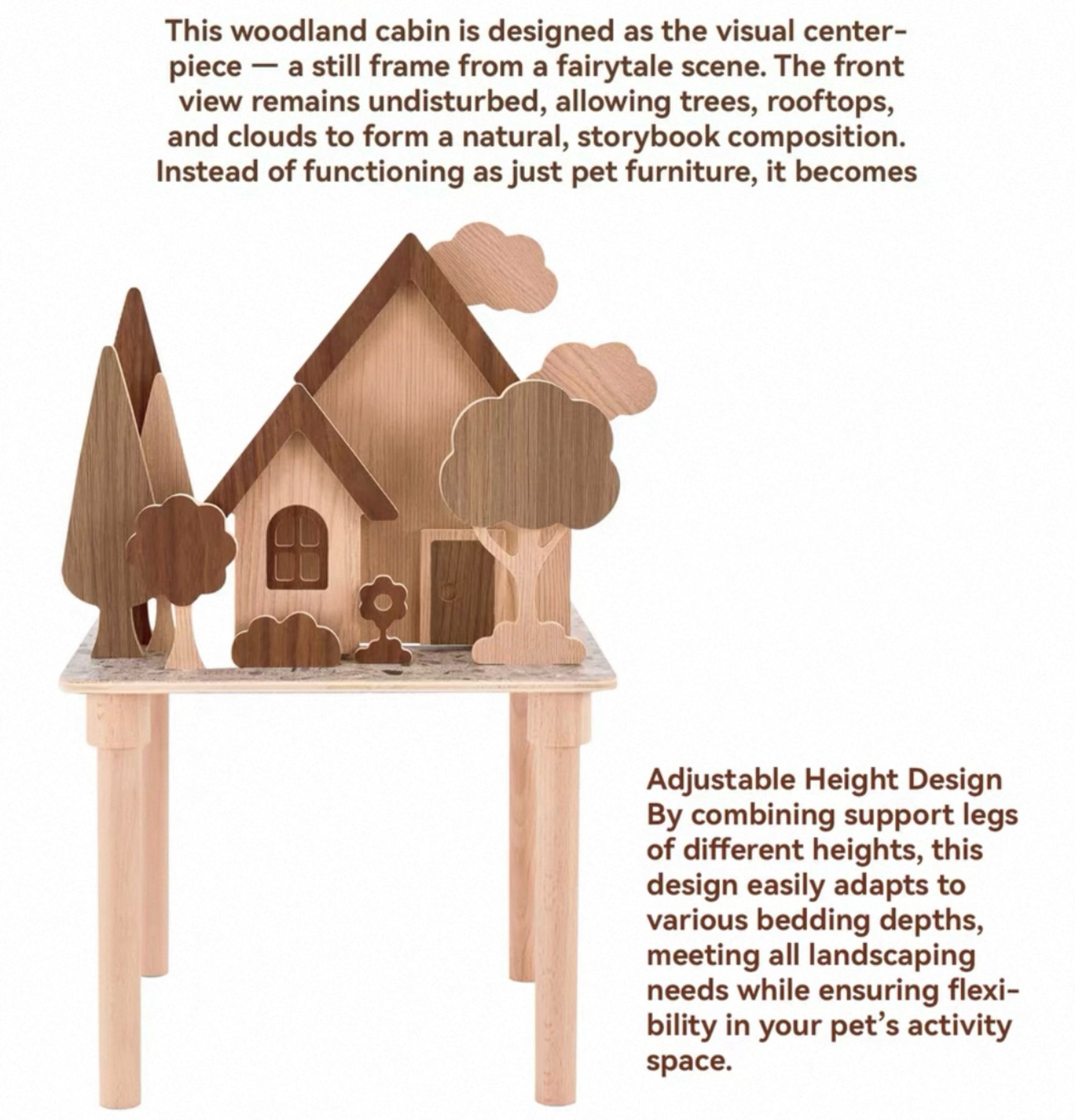 Cabin Series Wooden Hamster Hideout & Climbing Platform