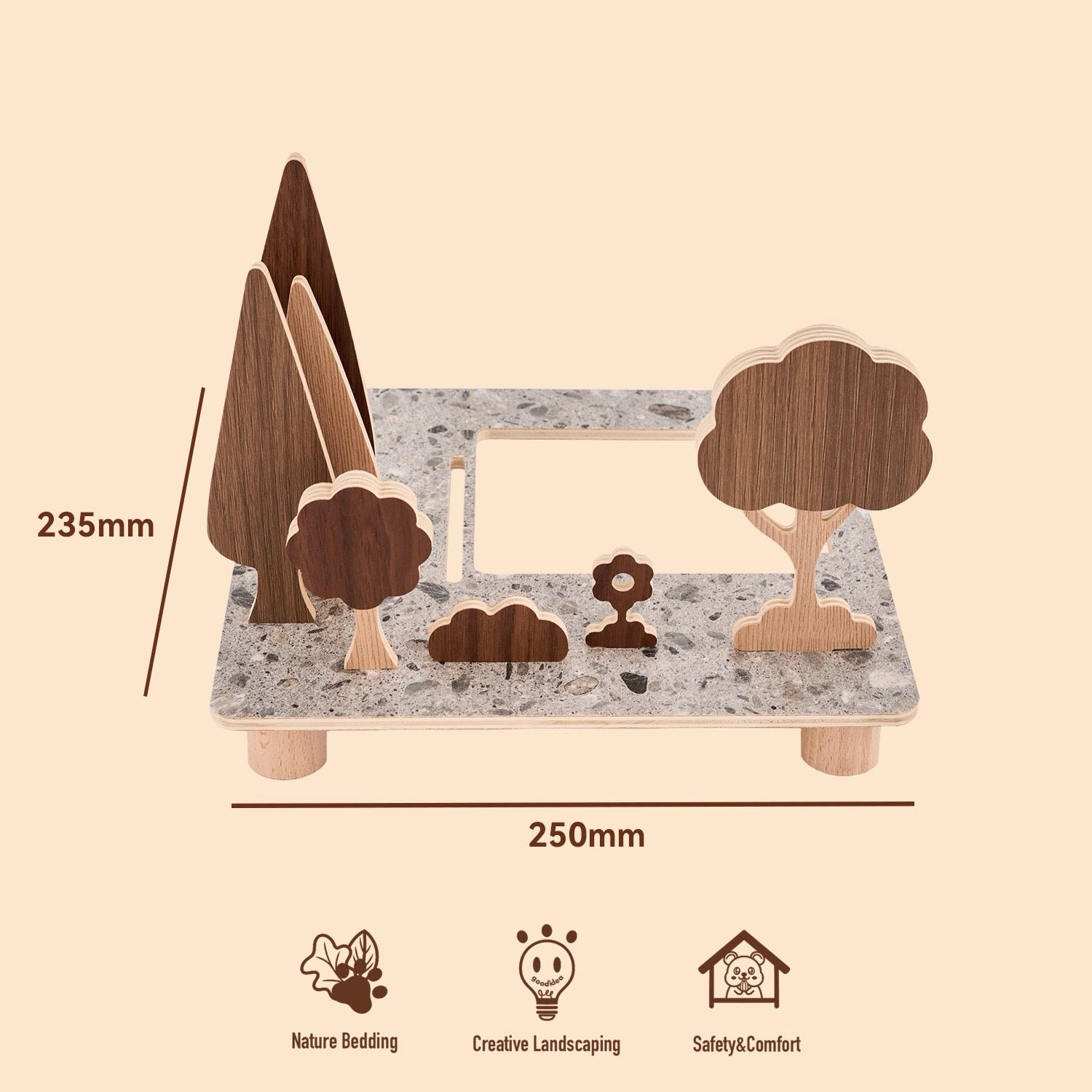Cabin Series Wooden Hamster Hideout & Climbing Platform