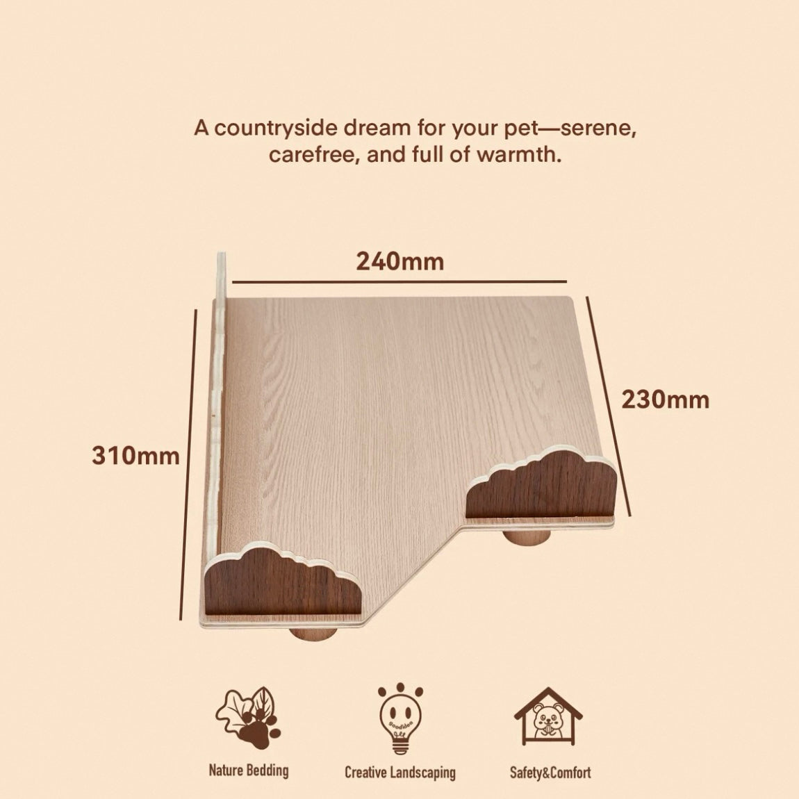 Windmill Series Wooden Hamster Hideout & Platform