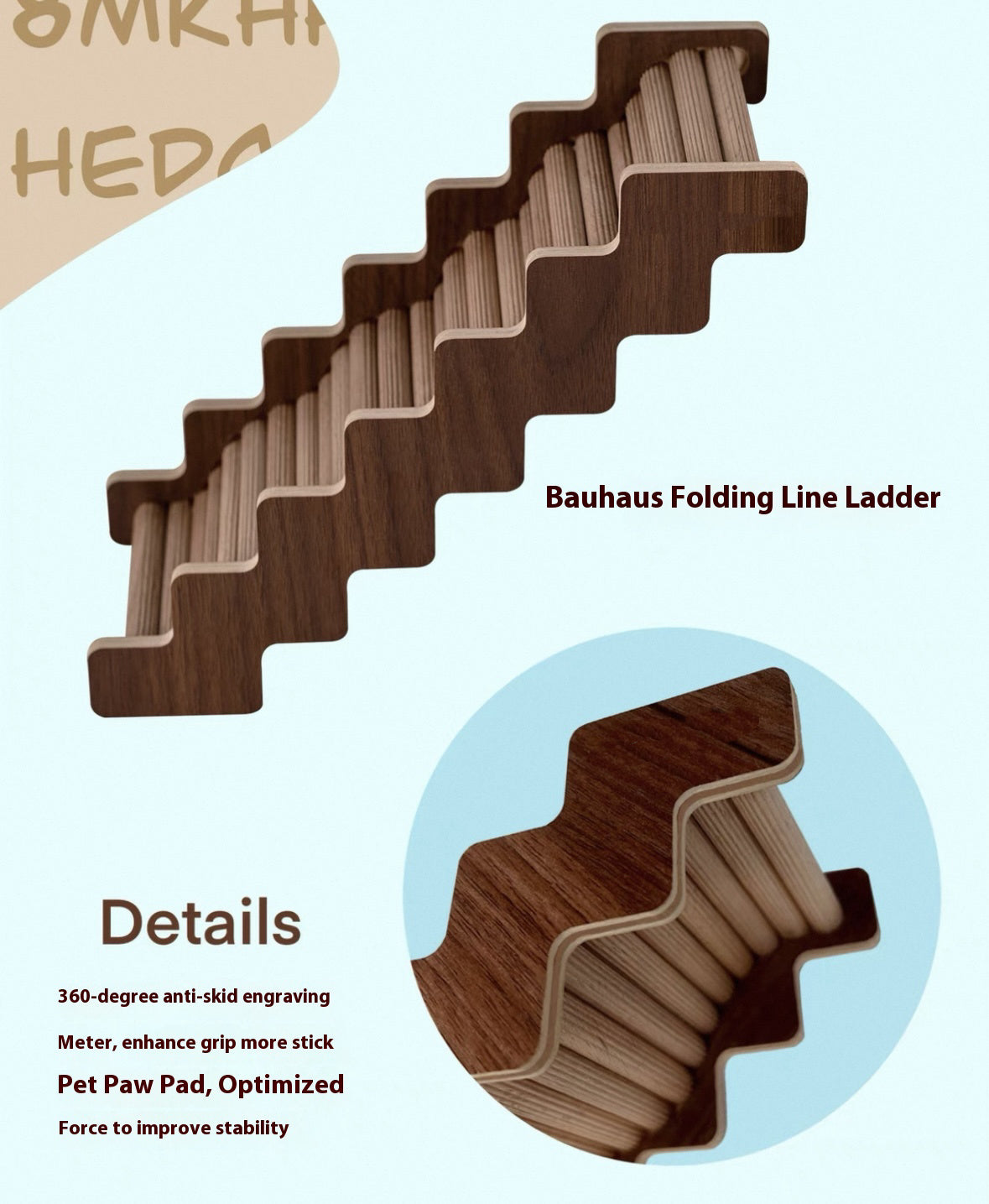 Bauhaus Series Wooden Hamster Climbing Ladder