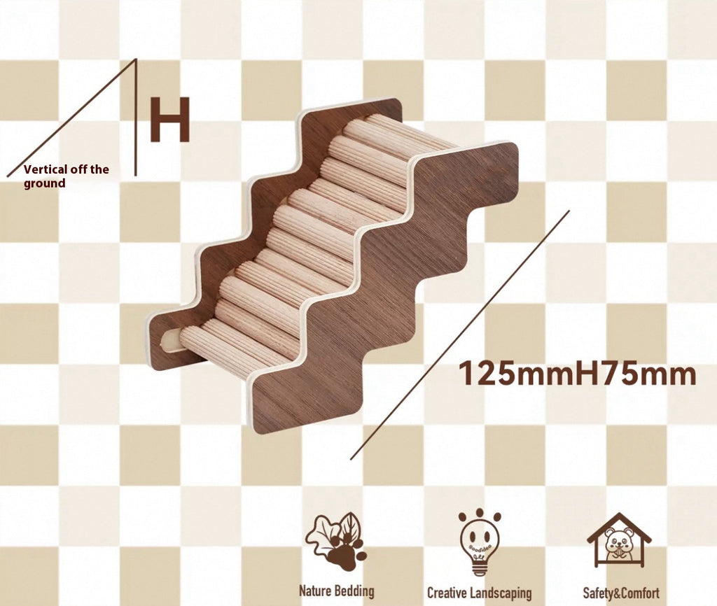 Bauhaus Series Wooden Hamster Climbing Ladder
