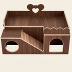 4-Room Wooden Hamster Tunnel & Platform