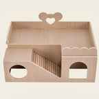 4-Room Wooden Hamster Tunnel & Platform