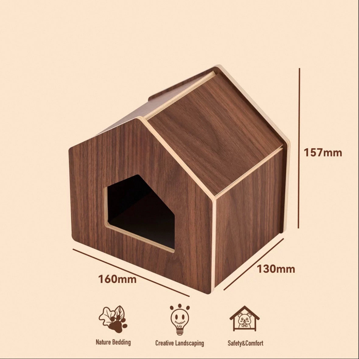 Basic Wooden Hamster Hideout