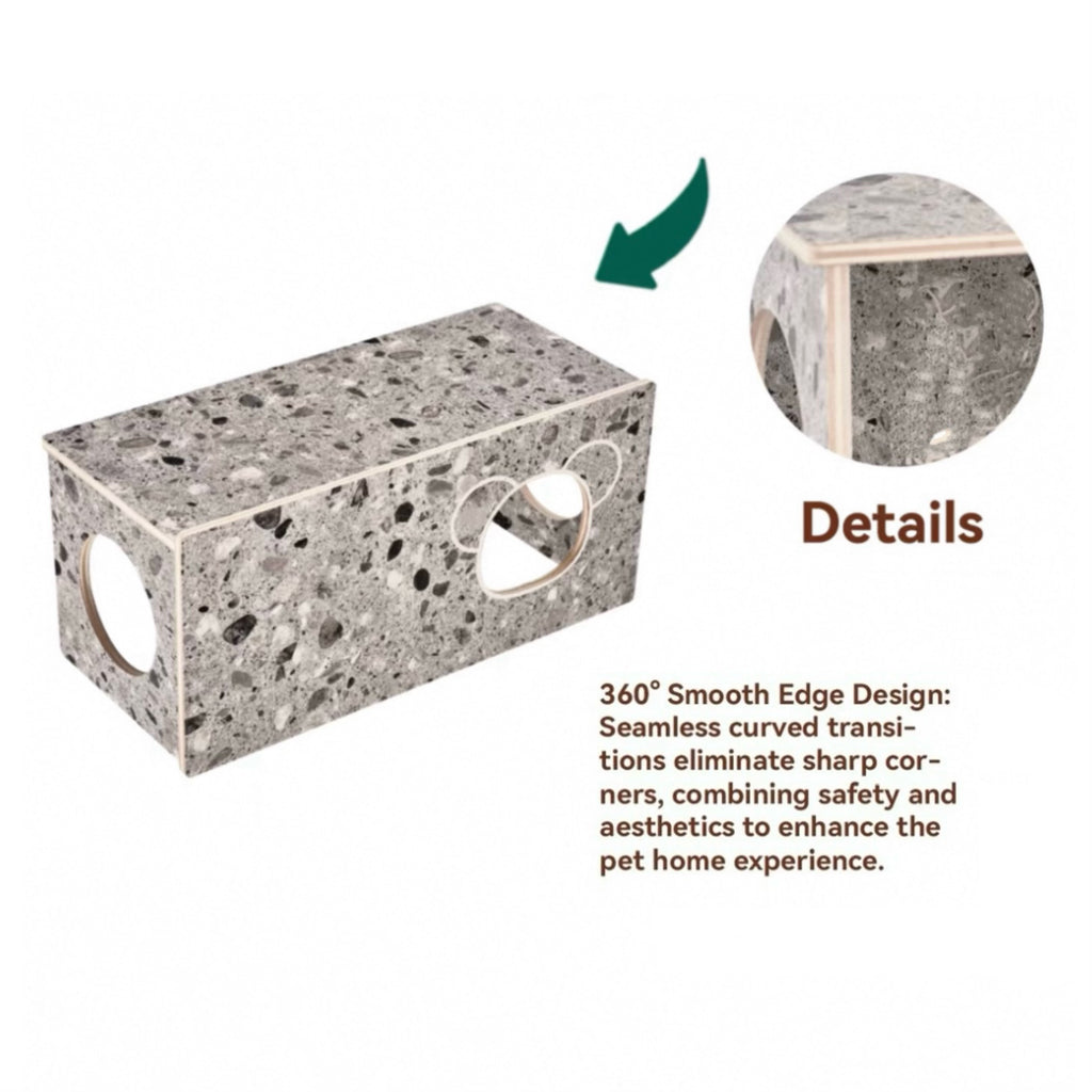 2-Room Wooden Hamster Tunnel
