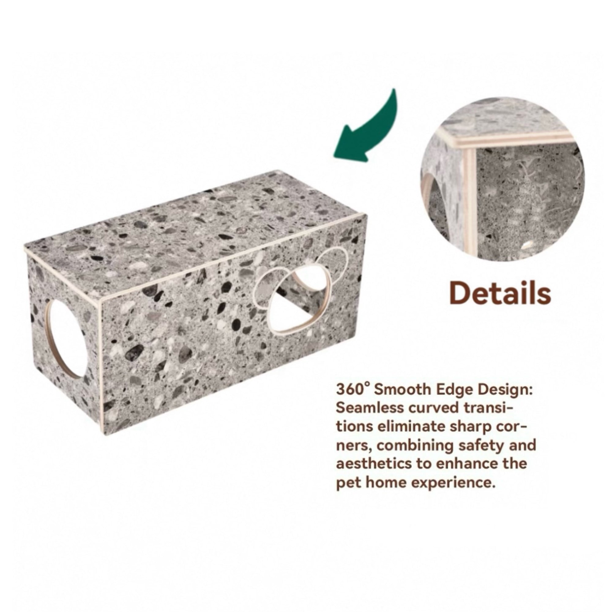 2-Room Wooden Hamster Tunnel