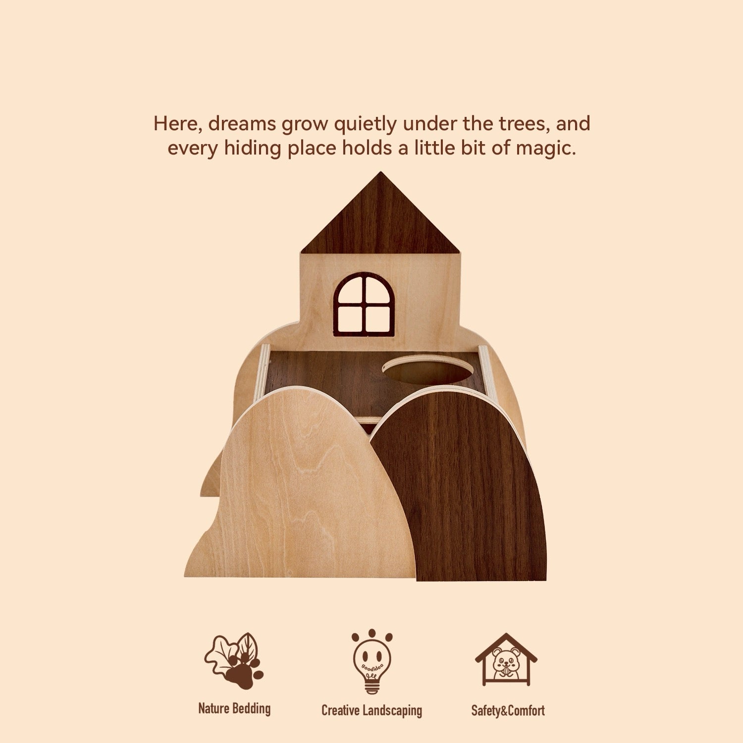 Fairytale Town Series Wooden Hamster Hideout & Toy