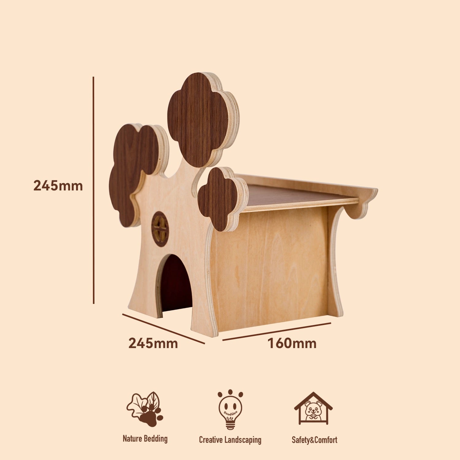 Fairytale Town Series Wooden Hamster Hideout & Toy