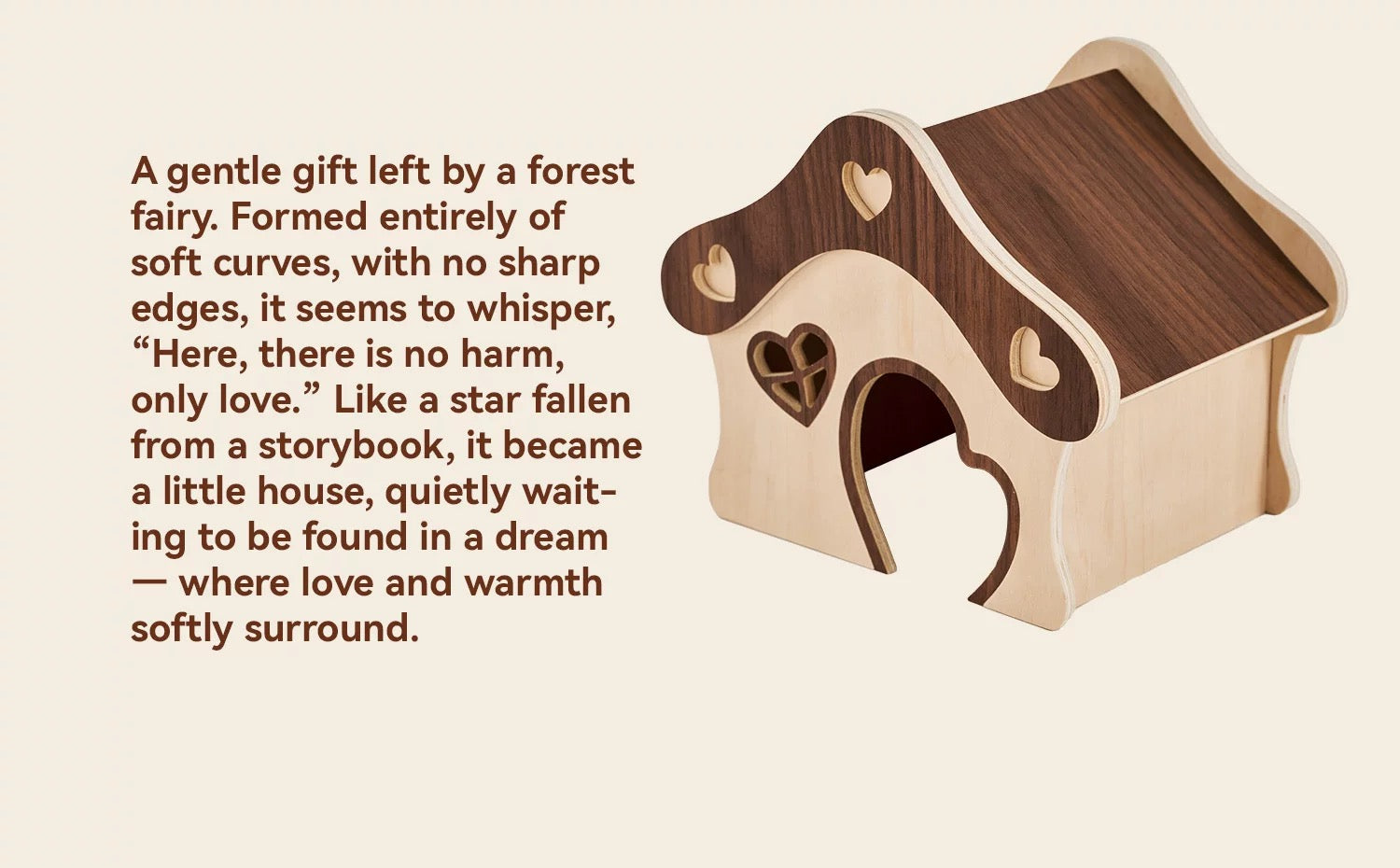 Sweetheart Cottage Series Wooden Hamster Hideout