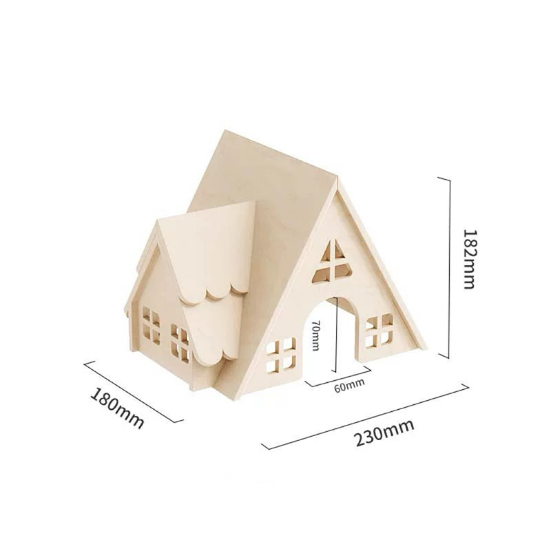 Rustic Cottage Series Wooden Hamster Hideout