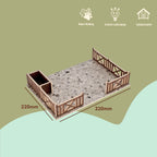 Rustic Series Wooden Hamster Hideout & Platform