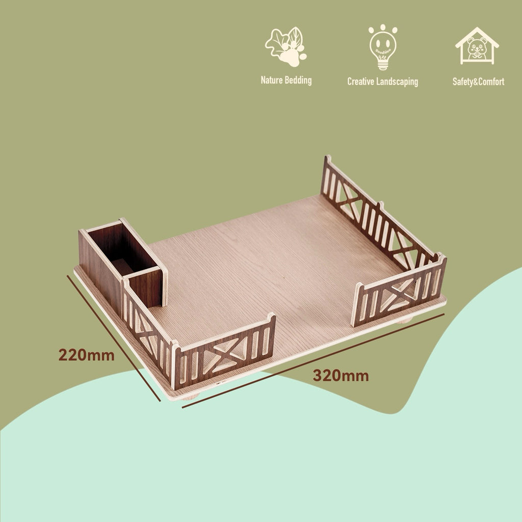 Rustic Series Wooden Hamster Hideout & Platform