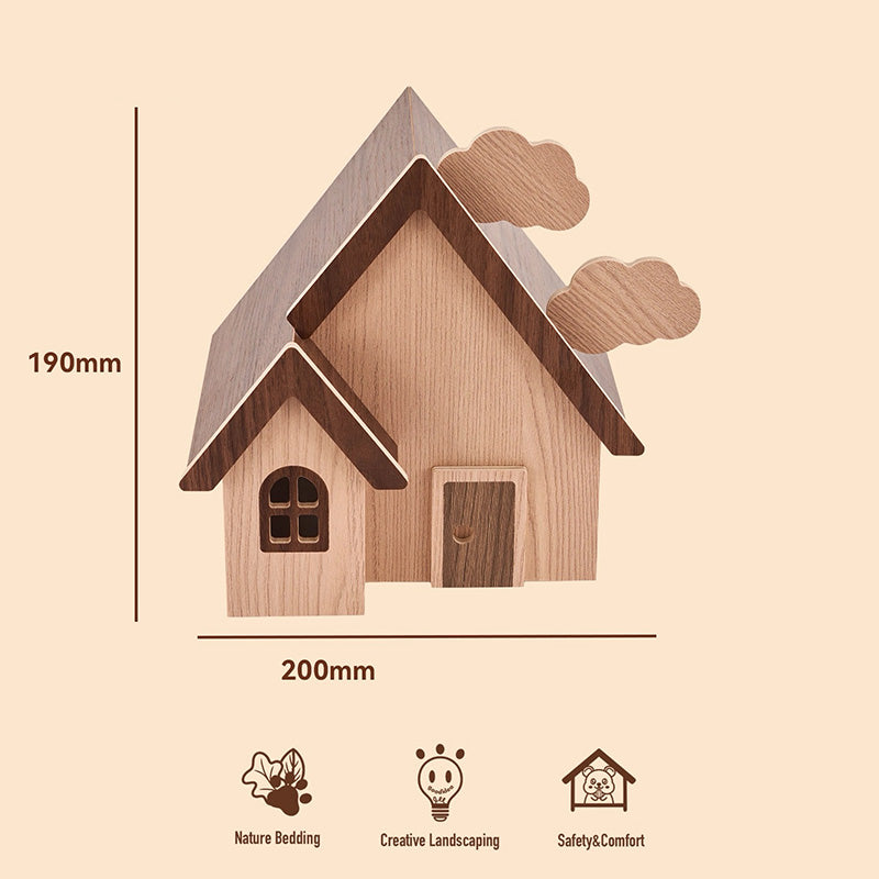Cabin Series Wooden Hamster Hideout & Climbing Platform