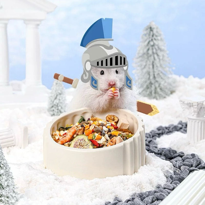 Large capacity cute hamster food bowl