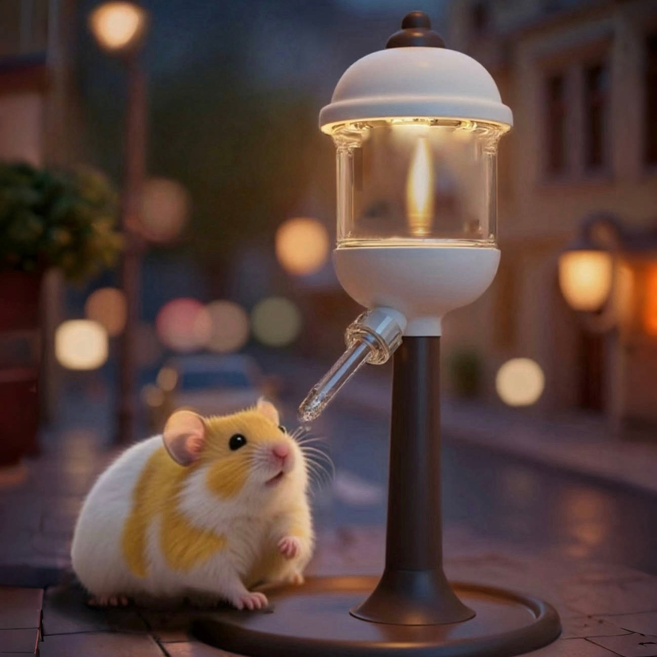 Street Lamp Series Hamster Water Bottle
